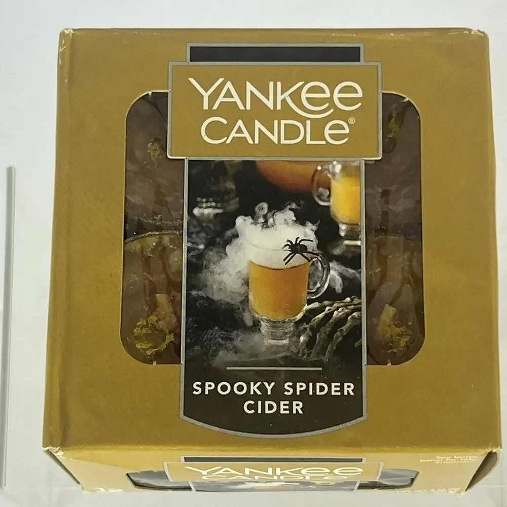 Yankee Candle Spooky Spider Cider 12 Tea Lights Halloween Retired